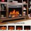 Foyer électrique encastré, 58 cm (23 pouces), chauffage ultramince, flamme réaliste, bûches, télécommande, minuterie, protection contre la surchauffe, certification UL, puissance de 1400 W, 5000 coups par heure, 11 réglages de température.