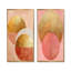 «Rose and Gold Flow Arcs - Modern Abstract», art mural sur toile 2 pièces-271043042-271043043