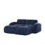 Canapé en velours désossé en U avec capitonnage, mousse 32D haute densité, aucun assemblage requis, repose-pieds mobile-328627191