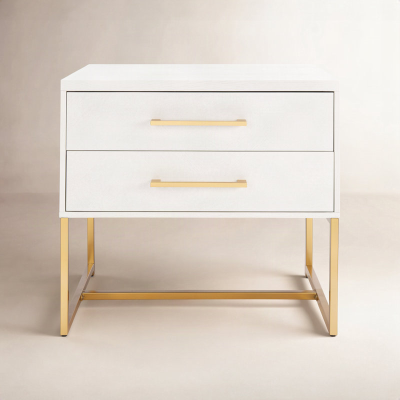 Sheldon 2 - Drawer 29.5" Nightstand, White