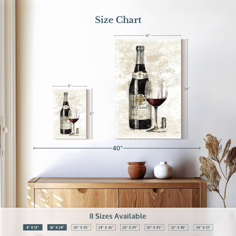 Yarlin Pencil Wine I, H 12 po x l 8 po