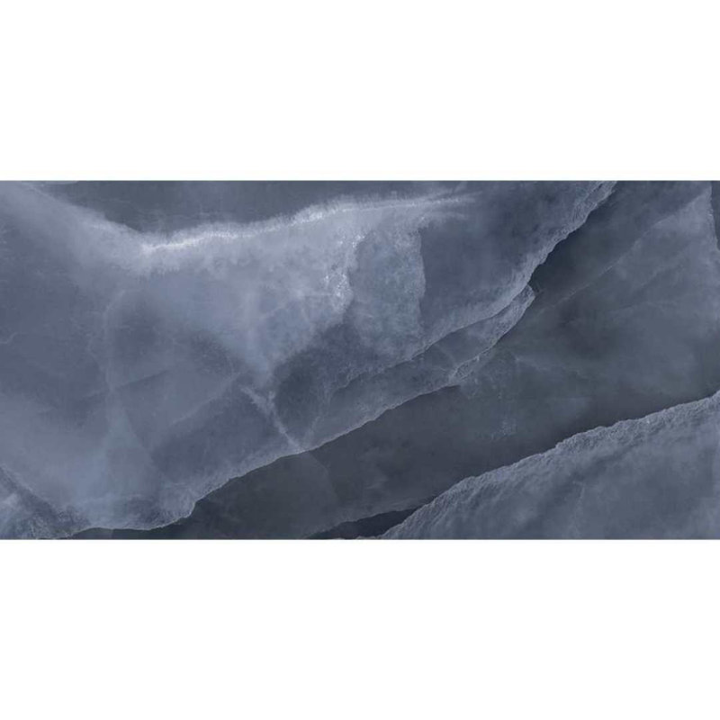 Geo Lush Porcelain Marble Look Wall & Floor Tile, Blue