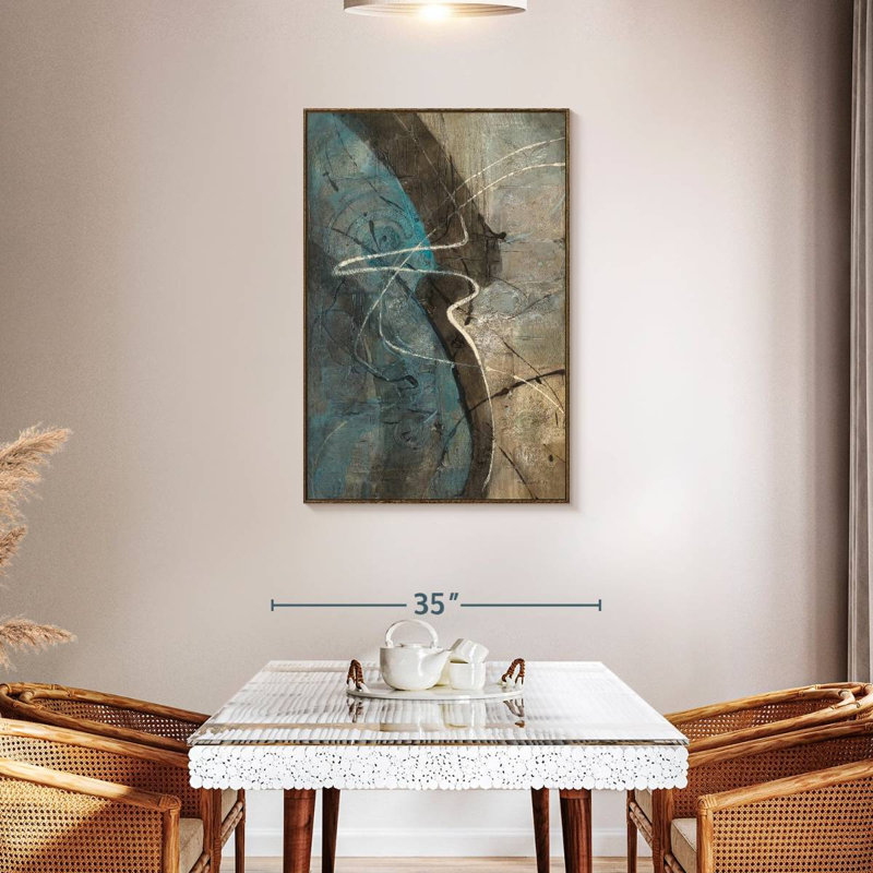Ripple Effect, 29" x 43", Floating Frame Walnut