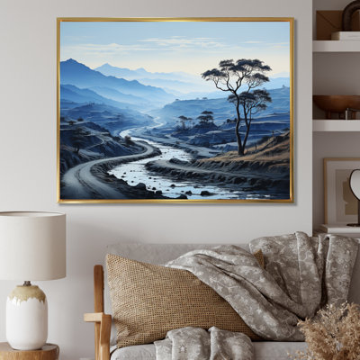 «Méandre bleue route sans fin III», reproduction sur toile