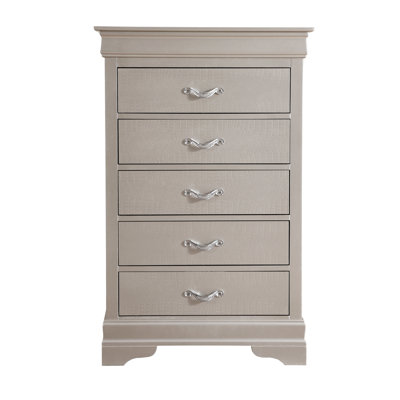 Commode Lorana, champagne argenté