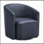 Fauteuil demi-tonneau pivotant en similicuir-138128666