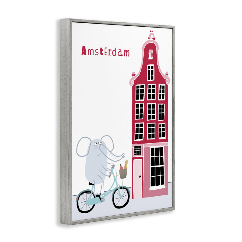 «Elephant & Amsterdam», giclée encadrée par Carla Daly, Estampe numérique Farmhouse, H 30 po x l 20 po