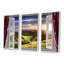 Vue de fenêtre - ensemble d'art mural sur toile encadré paysage de 3-1041258330-1041258333