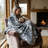 Zebra Knitted Throw Blanket-86650263