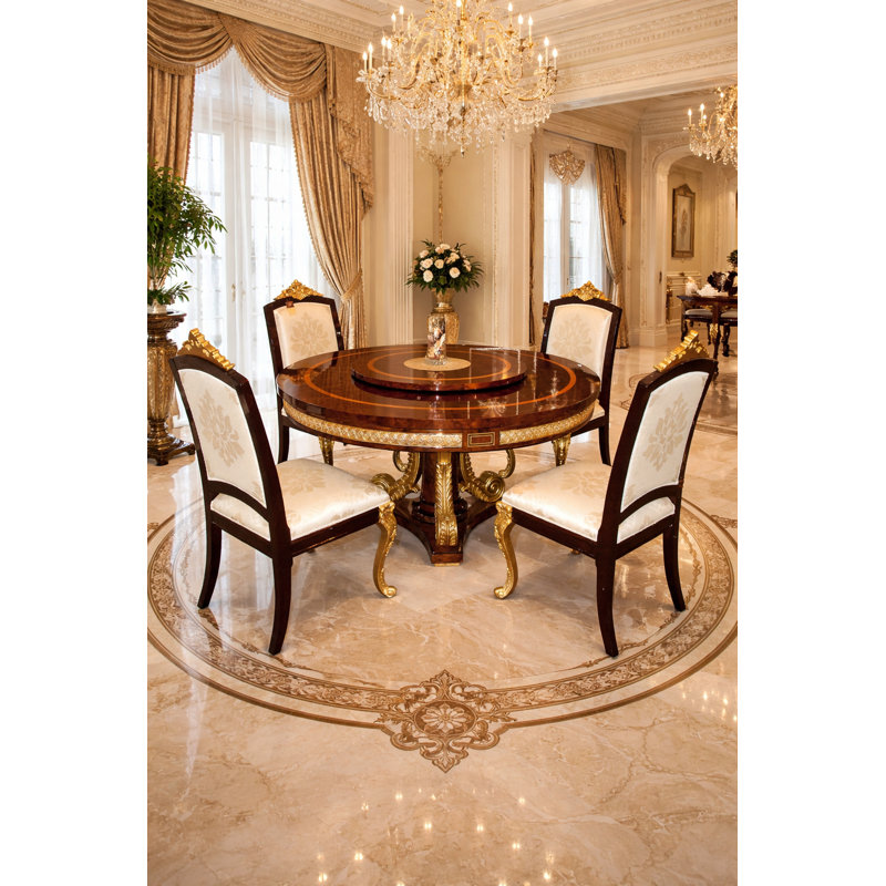 Infinity Round Solid Wood Dining Table