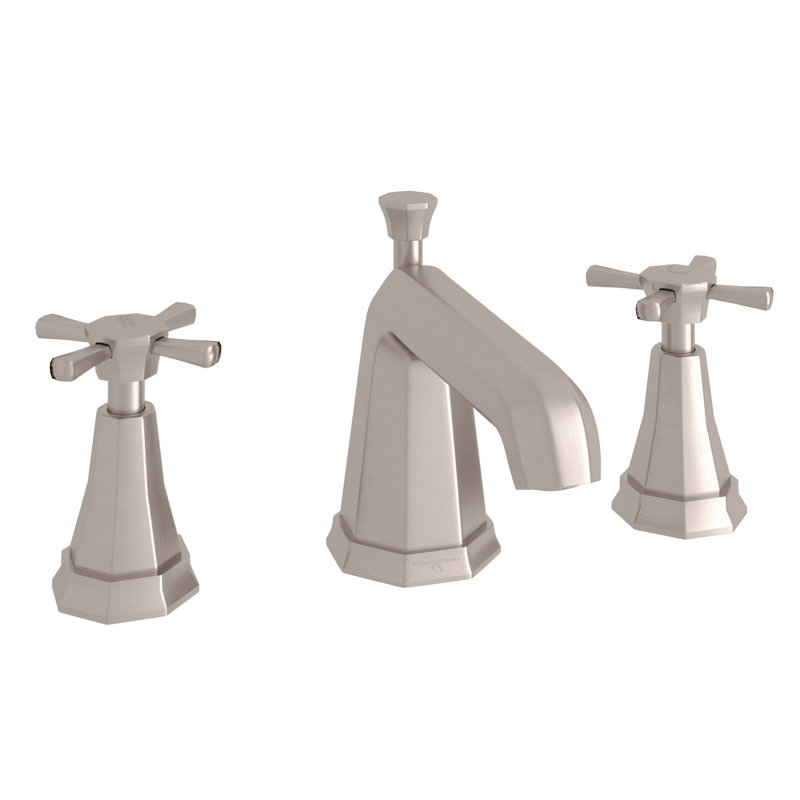 Deco Widespread Lavatory Faucet, Satin Nickel