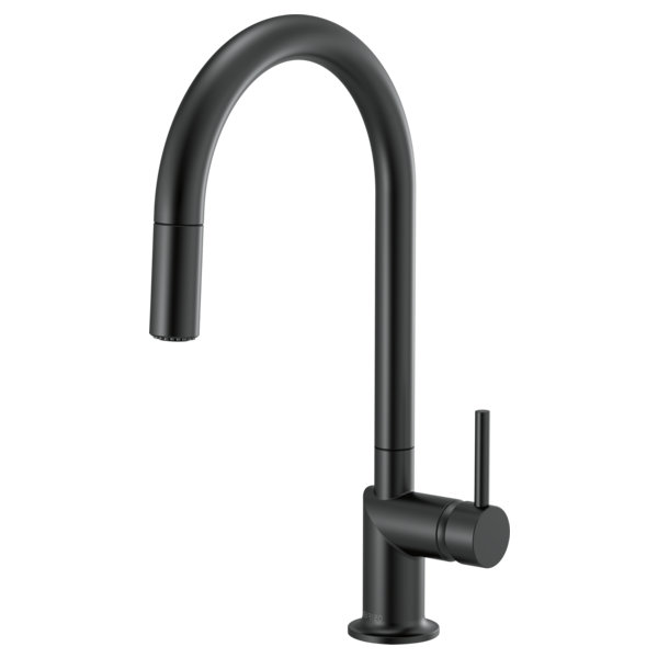 Odin® Pull-Down Faucet with Arc Spout, Matte Black, Lever