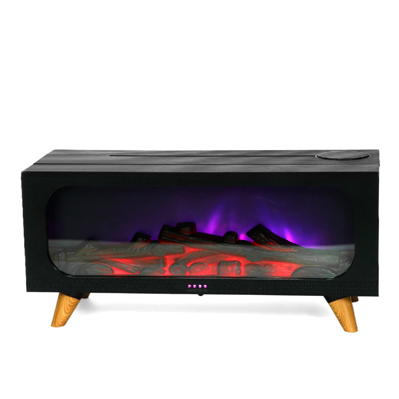 Simulateur de foyer avec humidificateur à pile et à flamme