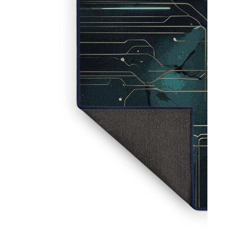 Orbit Fracture Rug, Round 3'