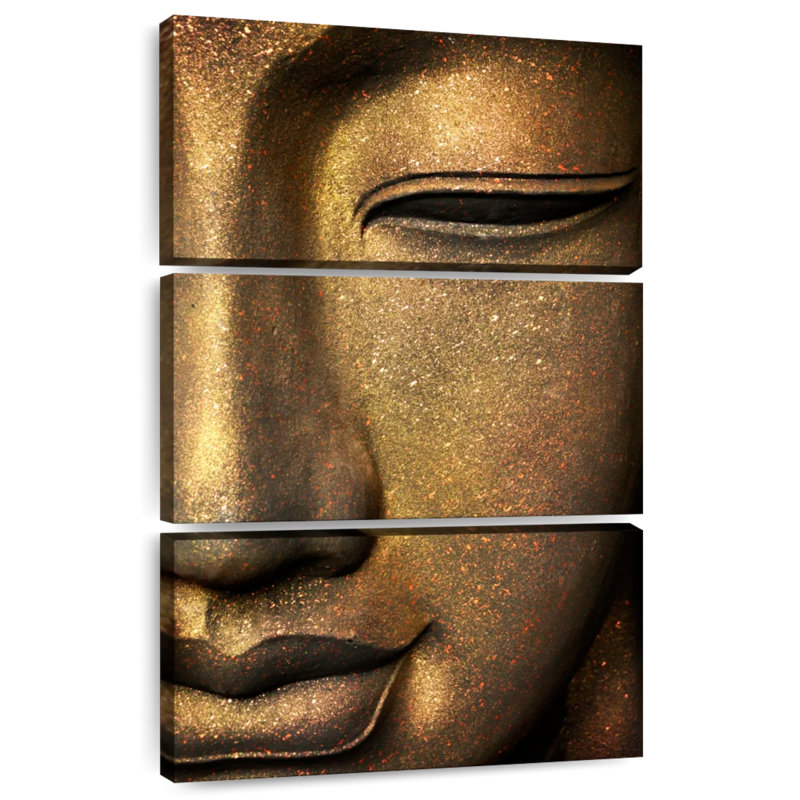 Visage de Bouddha recadré Adella, H 32 po x l 20 po
