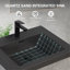 Meuble-lavabo flottant 48 po avec lavabo, meuble-lavabo mural moderne avec lavabo à quartz noir et tiroirs à fermeture en douceur 48 po-867271429
