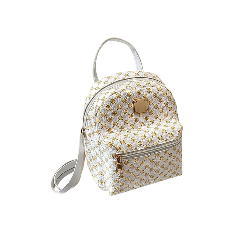 Sac à dos d'étudiant coréen tendance en nylon avec rangement intégré, White