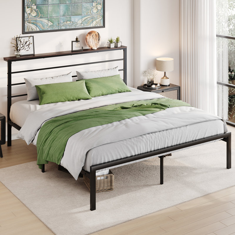 Daquona Bed Frame Storage Bed, Tan, King