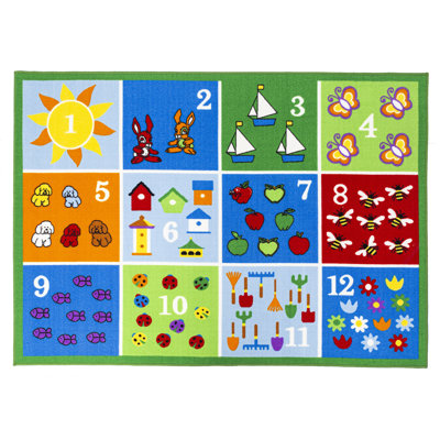 Tapis vert / bleu / rouge Swank