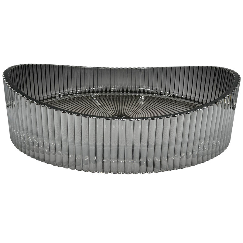 Decorative 20" Oval Vessel Sinks With 60" White Base, Black