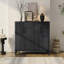 Armoire 4 portes de style campagnard patiné pour le vestibule-130374831