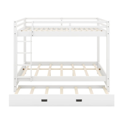 Queen Size Bunk Bed With Ladder And Trundle