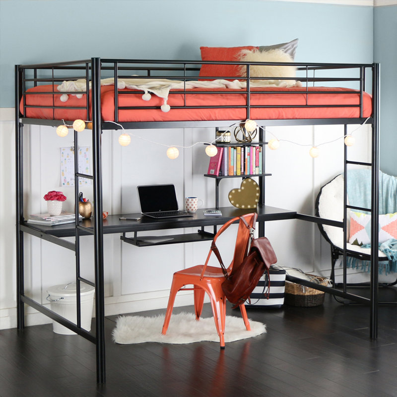 Elita Kids Full Loft Bed, Black