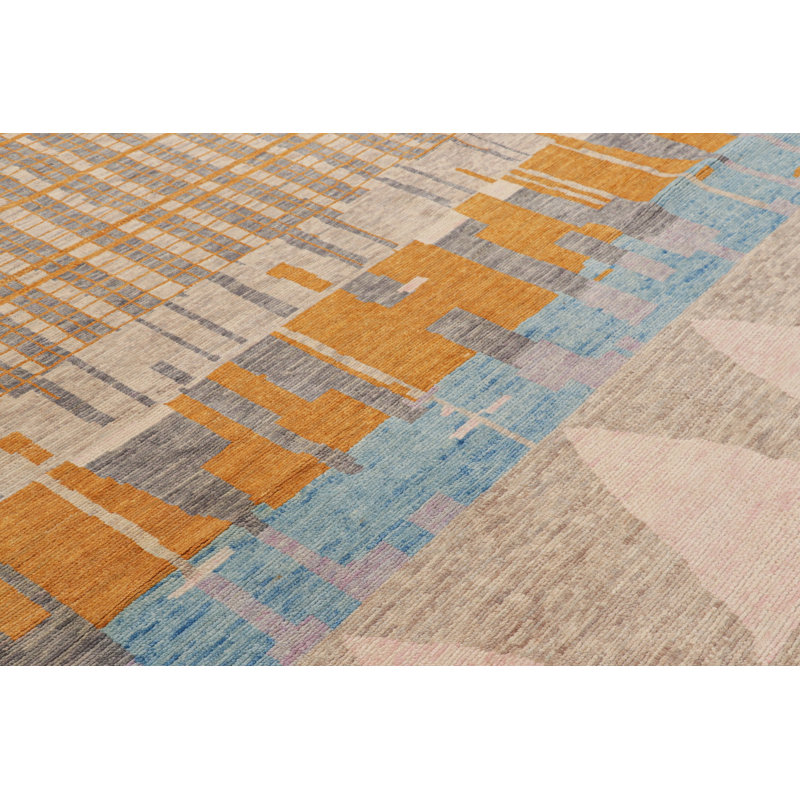 Moroccan Hand Knotted Wool Area Rug, Rectangle 5' x 7'