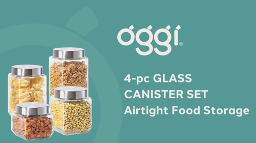 OGGI Fresh 4 Piece Kitchen Canister Set
