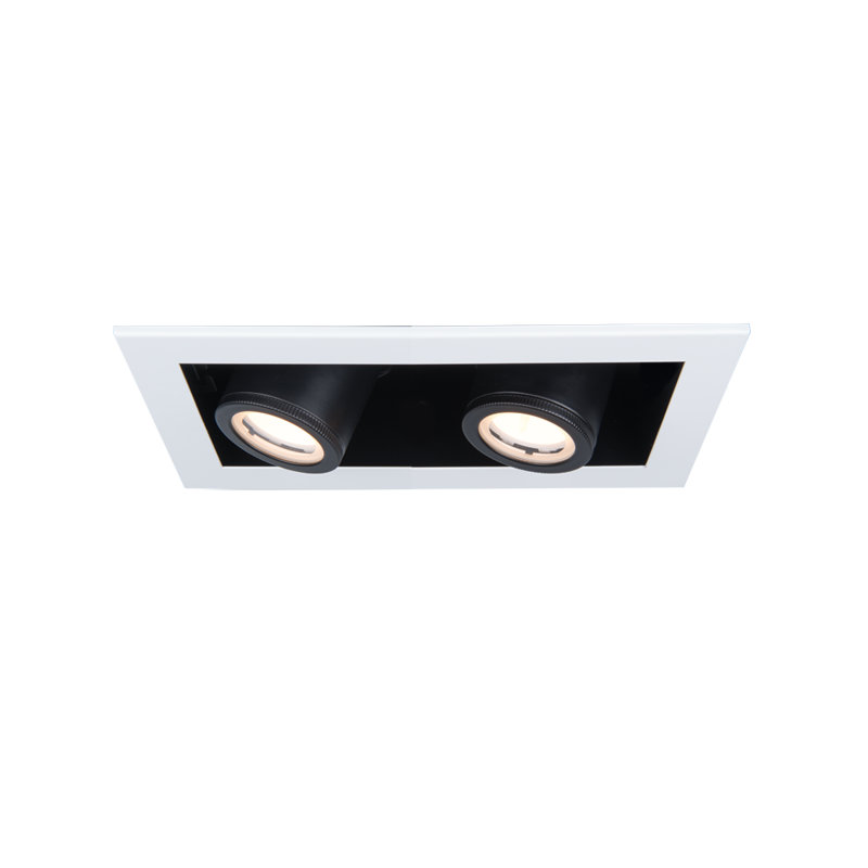 Boîtier encastré Silo, 2700 K, 10W, Blanc / Noir