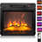 18" Electric Fireplace Inserts with Remote Control, 1400W Recessed Stove Heater with 8H Timer