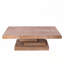 Table basse moderne en bois rustique avec base en bloc unique, parfaite pour les salons