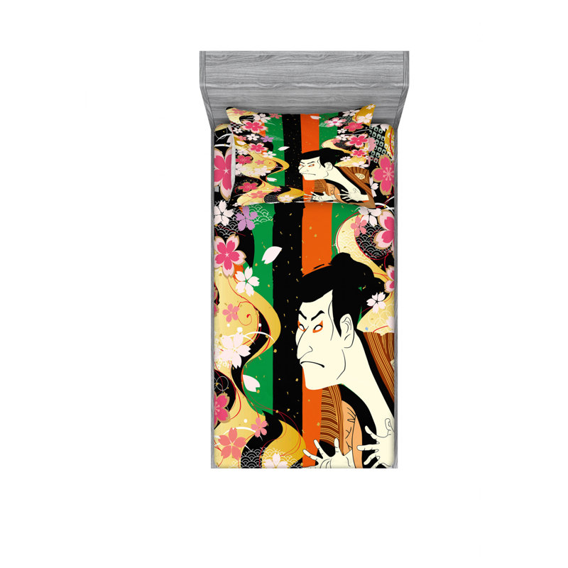 Ensemble de draps Fresh Spring Sakura, Ensemble de draps pour lit simple avec drap-housse
