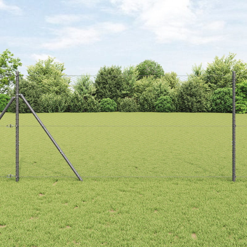 Hexagon Fence Steel, Grey, 100cm H x 1000cm W