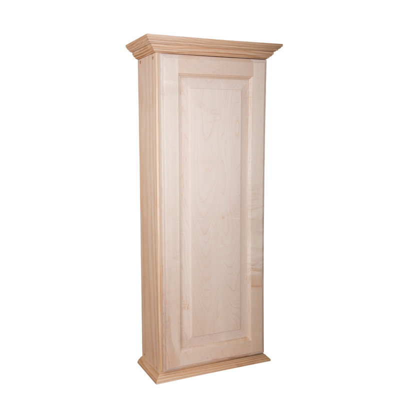 Rosalie Surface Mount Framed 1 Door Medicine Cabinet with 3 Adjustable Shelves, Unfinished