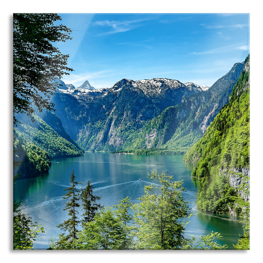 Glasbild Blick auf den Königssee