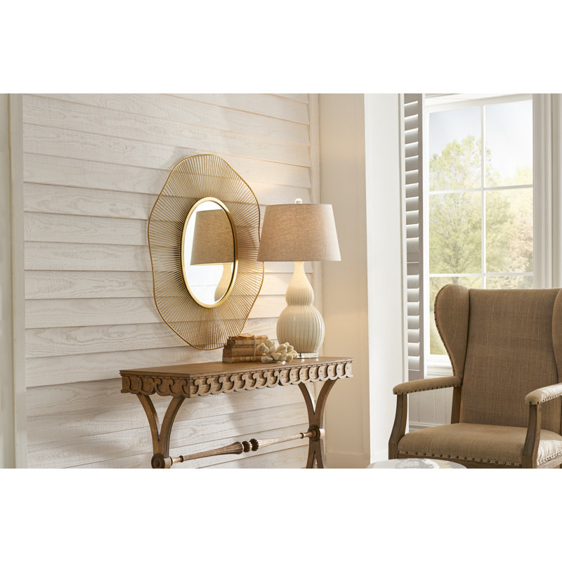 Luton Oval Metal Beveled Wall Mirror