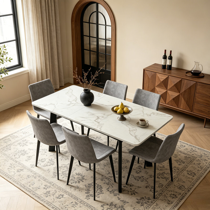 Ensemble de table de salle à manger extensible Aurik