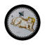 Zodiac Aries White Vegan Leather Round Coasters-1816729164