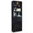 Black Ghore With 3-Layer 1-Drawer 2-Door 70.86in.H