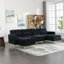Canapé modulaire convertible en L 110,6 po avec repose-pieds mobile pour salon, appartement, bureau (ancien SKU: SG000970ABB), noir