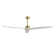 72" 3-Blade Solid Wood Ceiling Fan With LED Light And Remote Control