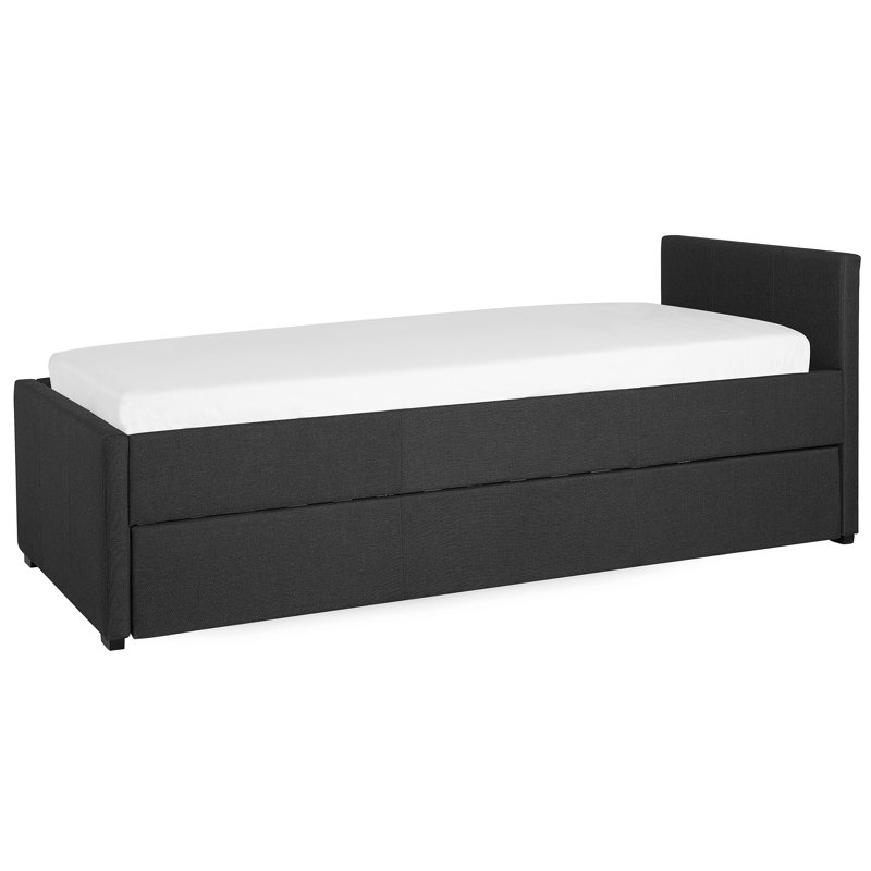 Shannen Upholstered Twill Bed, Grey