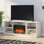 Meuble télé avec foyer pour téléviseur de 55 po ou moins, blanc-807250618