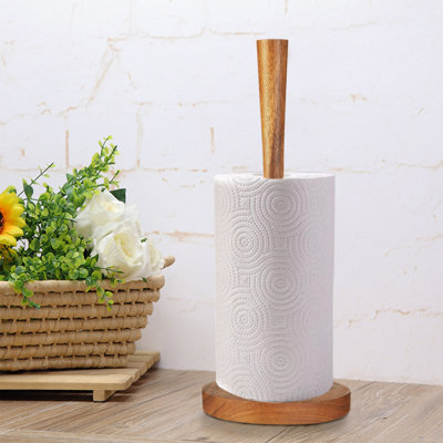 Wood Free-Standing Paper Towel Holder