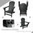  Folding Adirondack Chair Patio Outdoor Chairs HDPE Plastic Resin Deck Chair-834806205