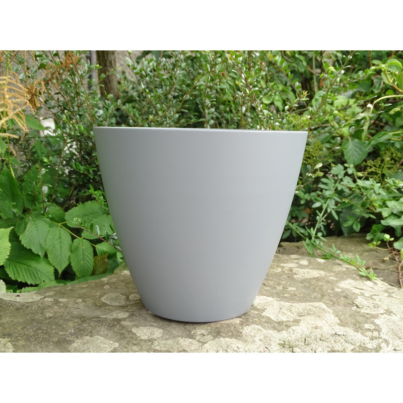 Vanburen Pot Planter, Matt Grey, 26.5cm H x 30.5cm W x 30.5cm D