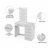 Boahaus Sofia Modern Lighted Vanity Table, Mirror with Lights Add-On, USB (Type A & C) and 06 Drawers for Storage