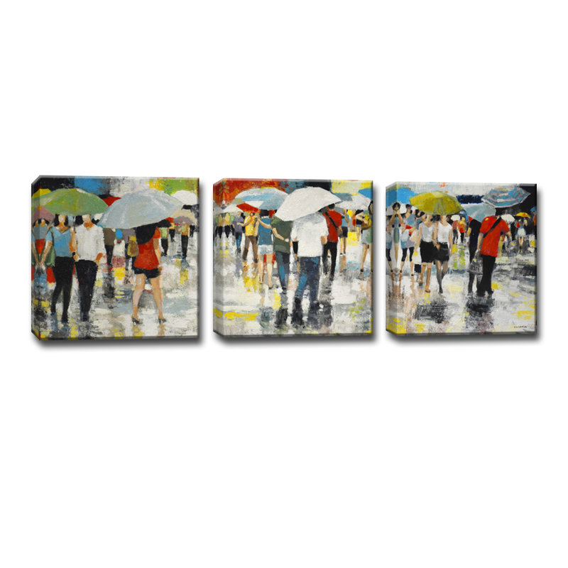 Parapluies - reproduction sur toile, H 12 po x l 12 po x P 1,5 po