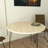 Modern Oak Color Table with Metal Legs, 35.4 x 29.5 x 35.4 inches | 100% Melamine Coated Particle Board, Thickness: 0.7 inches | Scandinavian Design, Perfect for Dining Room, Living Room, or Office-162491464